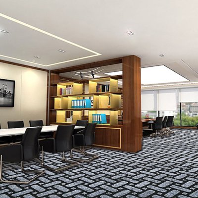 Needle Punched Double Color Jacquard Nonwoven Fabric Carpet