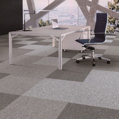 Luxury Interlocking Flooring PP Square Commercial Office Carpet Tiles 50x50CM