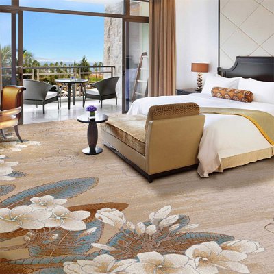 B1 Fireproof Carpet 80% Wool 20% Nylon Axminster Carpet Wall To Wall Hotel Corridor Carpet