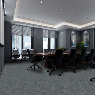 Commercial office conference fire retardant PVC backing floor modular carpet tiles 50x50cm